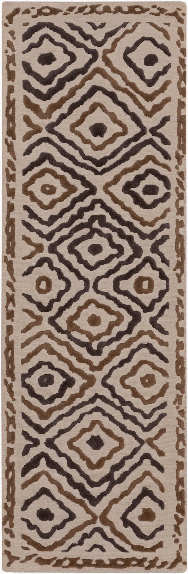 Surya Atlas Ats-1001 2' X 3' Handcrafted Wool Rug - Durable, Stylish, Perfect For Home Décor & Comfort Charcoal Wool Ats1016-268