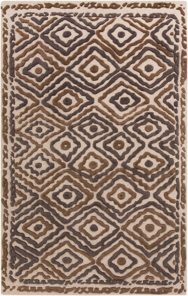 Surya Atlas Ats-1001 2' X 3' Handcrafted Wool Rug - Durable, Stylish, Perfect For Home Décor & Comfort Charcoal Wool Ats1016-811