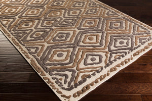 Surya Atlas Ats-1001 2' X 3' Handcrafted Wool Rug - Durable, Stylish, Perfect For Home Décor & Comfort Charcoal Wool Ats1016-268