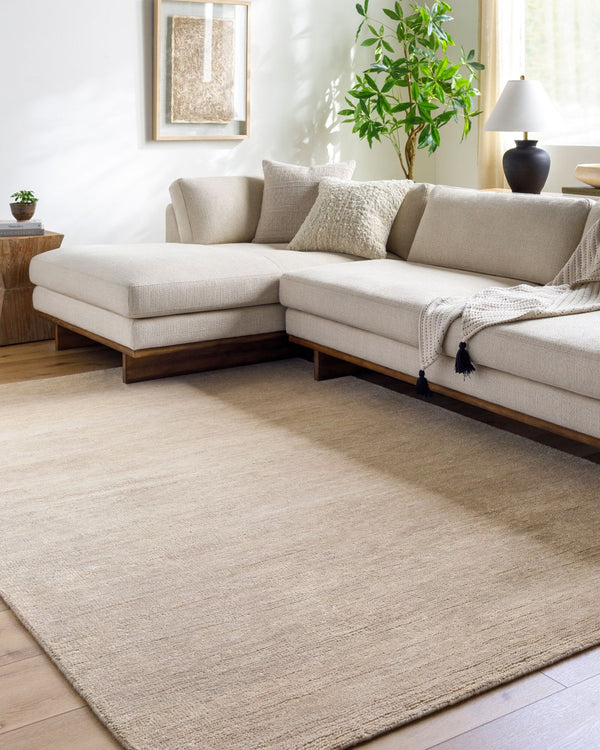 Surya Astana Handmade Wool Rug 2' X 3' - Rustic Charm For Farmhouse Décor, Soft & Durable, Easy Care! Beige Wool Att2301-23