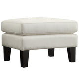 Homelegance By Top-Line Huntley Modern Ottoman White Solid Wood