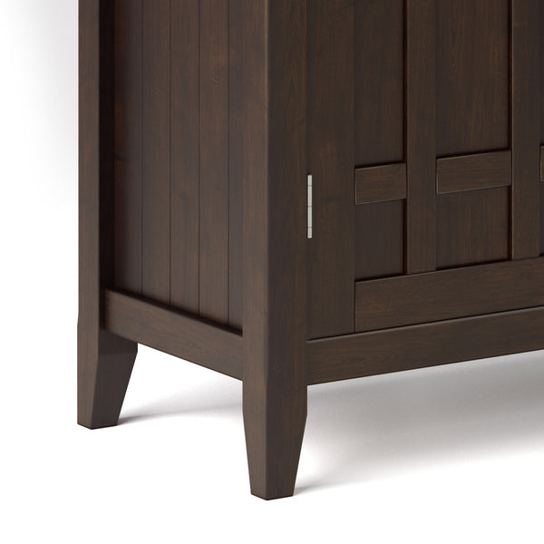 English Elm Bedford Sideboard Buffet With Wine Rack - Elegant Dark Chestnut Brown Storage For Dining Rooms B136P158482