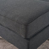 Christopher Knight Home® - Noble House - Milton Mid Century Modern Dark Grey Fabric Ottoman