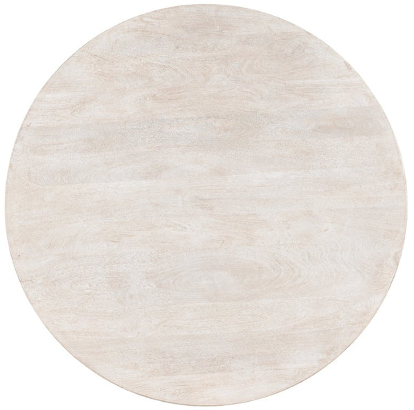 Hooker Furniture Commerce Madison Round Dining Table With Sculptural Pedestal, Solid Mango Wood, Durable Finish Whites/Creams/Beiges 7228-75005-02