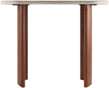 Abacus AUC-001 30"H x 39"W x 18"D Console Table AUC001-303918  Top: Cream; Base: Dark Brown, Beige Surya