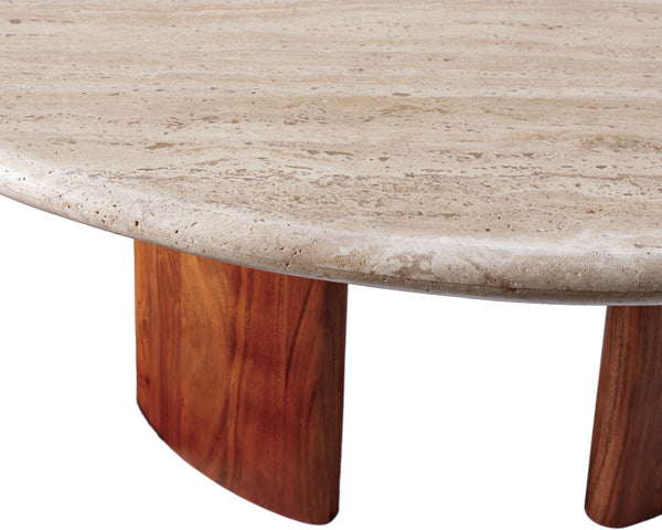 Abacus AUC-002 16"H x 39"W x 39"D Coffee Table AUC002-173939  Top: Brown; Base: Brown, Beige Surya