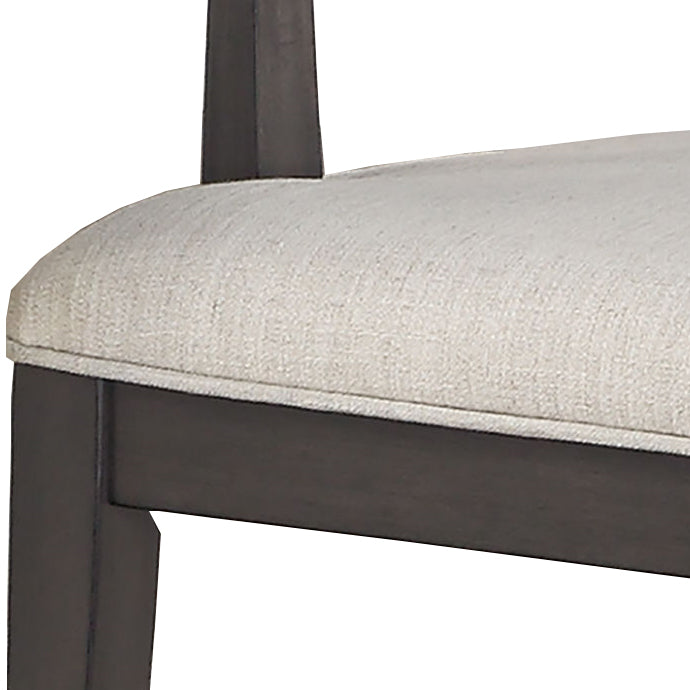 English Elm Steve Silver - Mila Solid Hardwood Arm Chair Set of 2 in Washed White Fabric Finish — Stylish, Durable Seating (96) B081P157479