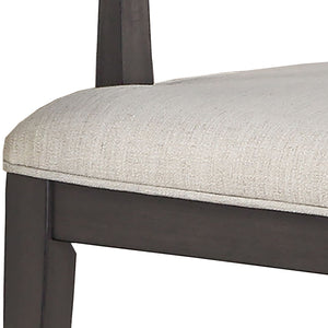 English Elm Steve Silver - Mila Solid Hardwood Arm Chair Set of 2 in Washed White Fabric Finish — Stylish, Durable Seating (96) B081P157479