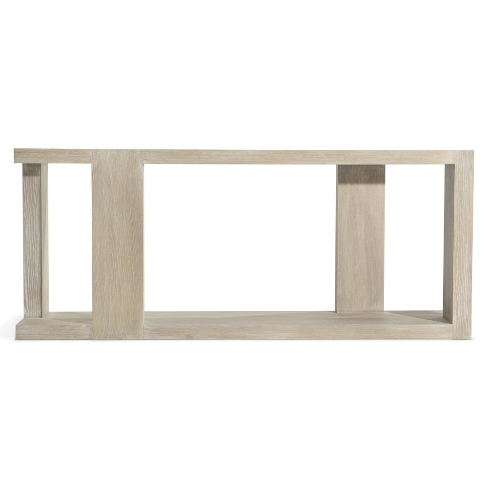 Bernhardt Bernhardt Darsa Console Table With Wire‑Brushed Oak Finish, Asymmetrical Sculptural Design, 72"W 507910