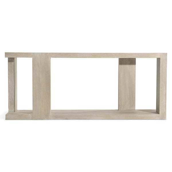Bernhardt Bernhardt Darsa Console Table With Wire‑Brushed Oak Finish, Asymmetrical Sculptural Design, 72"W 507910