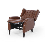 Christopher Knight Home® - Noble House - Walter Contemporary Tufted Recliner, Cognac Brown and Dark Brown