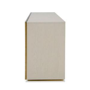 VIG Furniture Modrest Auer - Mid-Century Modern Cream Ash + Gold Buffet VGGMW-1603A-CRM