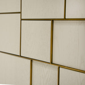 VIG Furniture Modrest Auer - Mid-Century Modern Cream Ash + Gold Buffet VGGMW-1603A-CRM