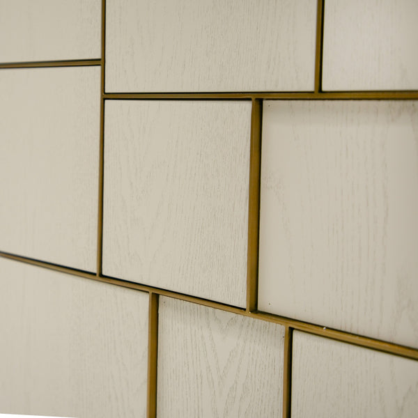 VIG Furniture Modrest Auer - Mid-Century Modern Cream Ash + Gold Buffet VGGMW-1603A-CRM