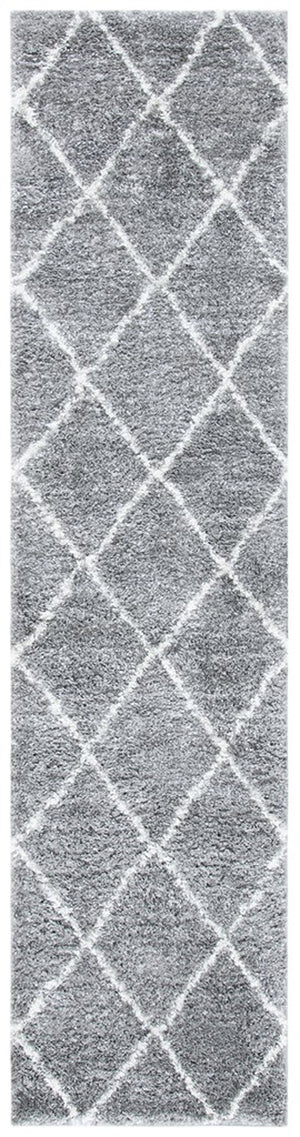 Safavieh August500 Power Loomed Shag Rug Light Grey / Ivory AUG531F-4