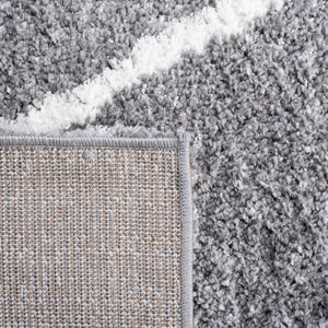 Safavieh August500 Power Loomed Shag Rug Light Grey / Ivory AUG531F-4