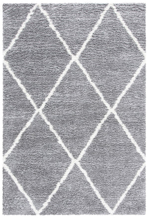Safavieh August500 Power Loomed Shag Rug Light Grey / Ivory AUG531F-4