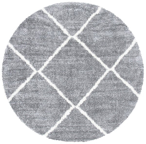 Safavieh August500 Power Loomed Shag Rug Light Grey / Ivory AUG531F-4