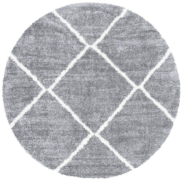 Safavieh August500 Power Loomed Shag Rug Light Grey / Ivory AUG531F-4