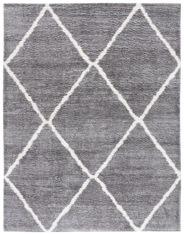 Safavieh August500 Power Loomed Shag Rug Light Grey / Ivory AUG531F-4