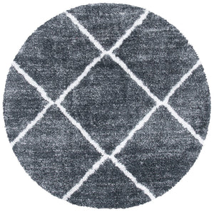 Safavieh August500 Power Loomed Shag Rug Dark Grey / Ivory AUG531G-8