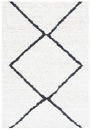 Safavieh August 500 Power Loomed Shag Rug Beige / Black AUG532B-4
