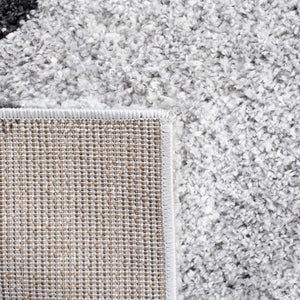 Safavieh August 500 Power Loomed Shag Rug Beige / Charcoal AUG532H-9