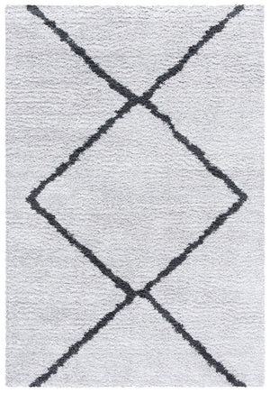 Safavieh August 500 Power Loomed Shag Rug Beige / Charcoal AUG532H-9