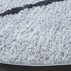 Safavieh August 500 Power Loomed Shag Rug Beige / Charcoal AUG532H-9