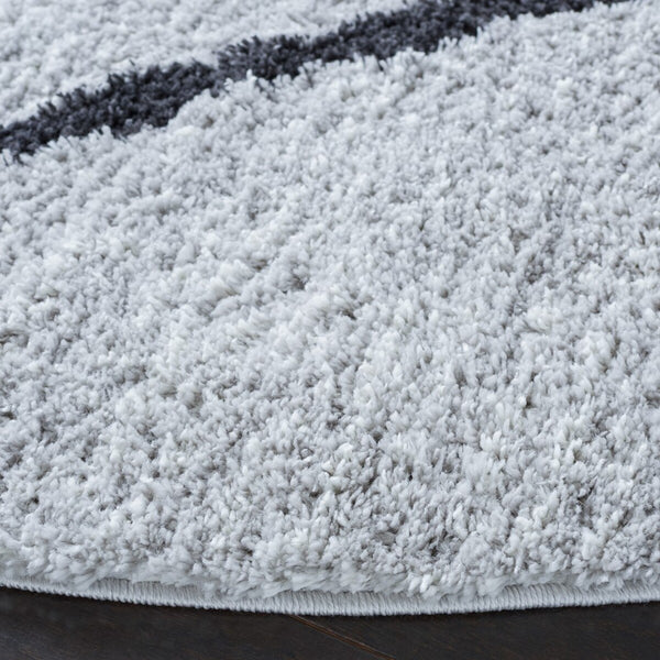 Safavieh August 500 Power Loomed Shag Rug Beige / Charcoal AUG532H-9