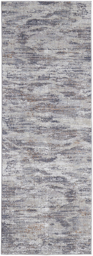 Feizy Rugs Lennon Abstract Distressed Rug - Durable Polyester & Polypropylene For Sophisticated Home Décor Taupe,Tan,Orange Polyester,Polypropylene Len39fyfgrymlti1c