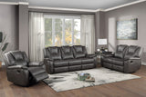 English Elm Steve Silver - Katrine - Pu Manual Sofa- - Charcoal