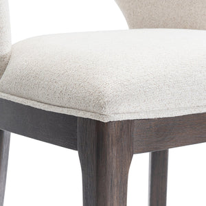 Bernhardt Bernhardt Raff Upholstered Counter Stool Sculptural Wood Base Modern Kitchen Bar L25589