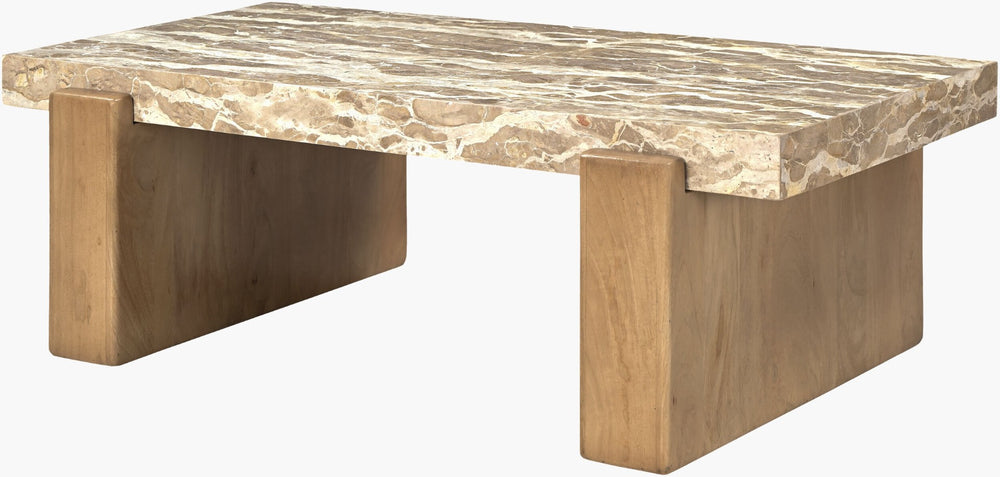 Surya Aureli Low Profile Coffee Table Wide Surface Living Room Contemporary Decor AURE001-164826