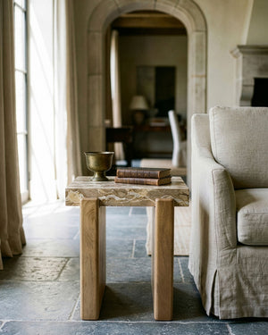 Surya Aureli Square End Table Handcrafted in India for Living Room or Bedroom Decor AURE002-222020