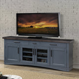 Parker House Americana Modern - Denim 76 In. TV Console Denim with Sable Wood Top Poplar Solids / Birch Veneers AME#76-DEN