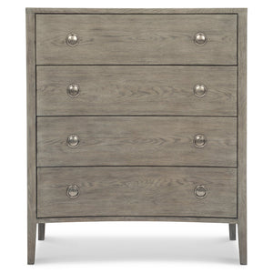 Bernhardt Bernhardt Albion Tall Drawer Chest In Rustic Brushed White Oak With Soft-Close Drawers & Pewter Pulls 311117