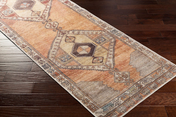 Livabliss Antiquity Flatweave Runner Rug Chenille Polyester Traditional Pattern for Hallways Dark Brown, Cam 2'7" x 7'3" AUY2303-2773