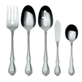 Oneida True Rose 5-Piece Stainless Steel Serving Set, Mirror Finish, Rust-Resistant