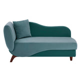 Homelegance By Top-Line Verbena Two-Tone Dark & Light Functional Chaise With 1 Pillow Green Polyester