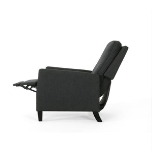 English Elm Christopher Knight Home® - 27.5" Wide Manual Standard Recliner with Plush Upholstery, Nailhead Trim & Contemporary Pushback Comfort Dark Gray 62808.00DGRY