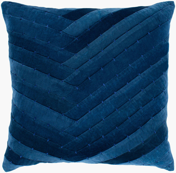Surya Aviana Glam Modern 18”X18” Accent Pillow - Luxurious Cotton Comfort For Stylish Home Décor Dark Blue Cotton,Cotton Ava002-2222