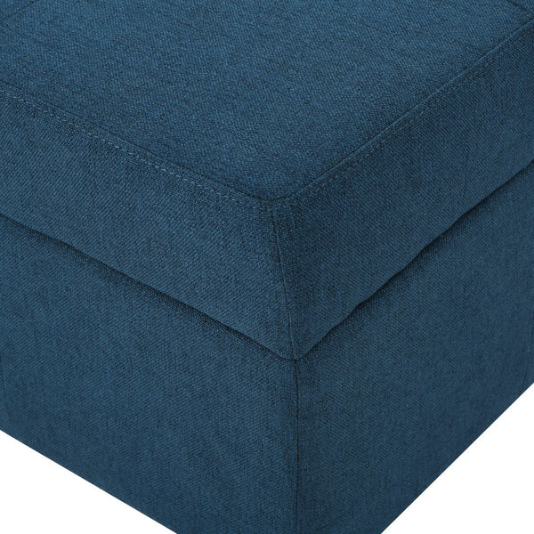 English Elm Larkin Tufted Storage Ottoman with Rolling Casters for Modern Living Rooms 53068.00NBL