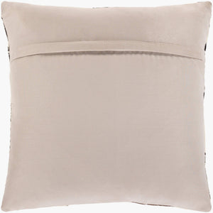 Surya Avani Rustic 20" Accent Pillow Cover – Handmade Cotton & Leather Blend For Unique Home Decor Brown Hair On Hide,Polyester,Cotton Avi001-2020p