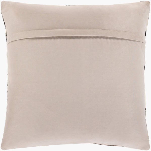 Surya Avani Rustic 20" Accent Pillow Cover – Handmade Cotton & Leather Blend For Unique Home Decor Brown Hair On Hide,Polyester,Cotton Avi001-2020p