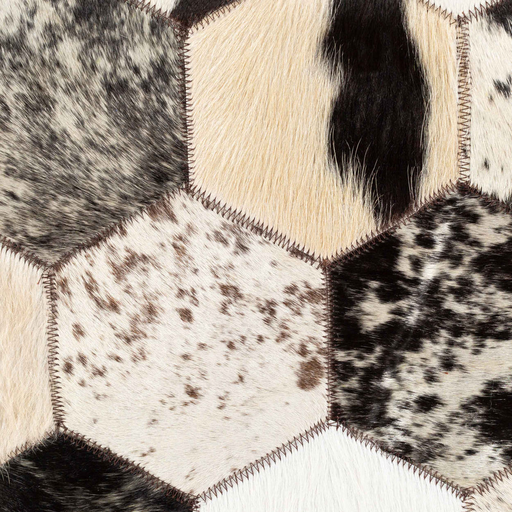 Surya Avani Rustic 20" Accent Pillow Cover – Handmade Cotton & Leather Blend For Unique Home Decor Brown Hair On Hide,Polyester,Cotton Avi001-2020p