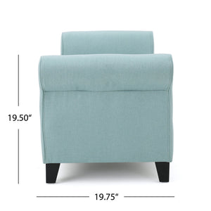 English Elm Hayes Upholstered Storage Bench with Rolled Arms for Entryway Bedroom or Living Room 57735.00LBL