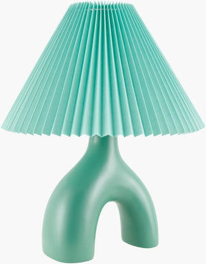 Livabliss Alvik Art Deco Ceramic Table Lamp with Linen Shade for Bedroom or Living Room AVK-006