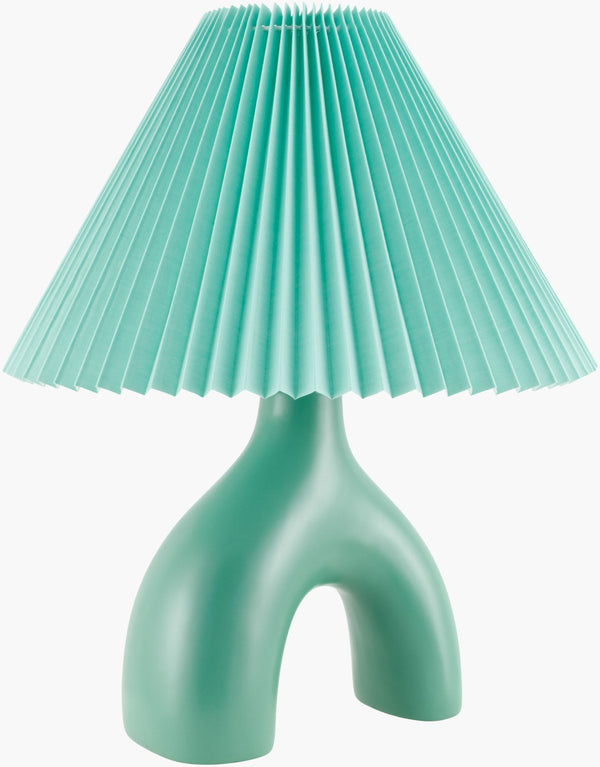 Livabliss Alvik Art Deco Ceramic Table Lamp with Linen Shade for Bedroom or Living Room AVK-006