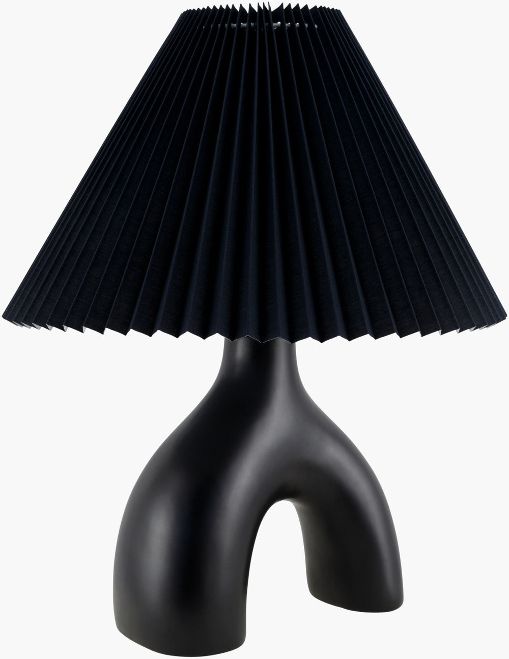 Livabliss Alvik Ceramic Art Deco Table Lamp with Linen Shade for Warm Ambient Bedroom Light AVK-010